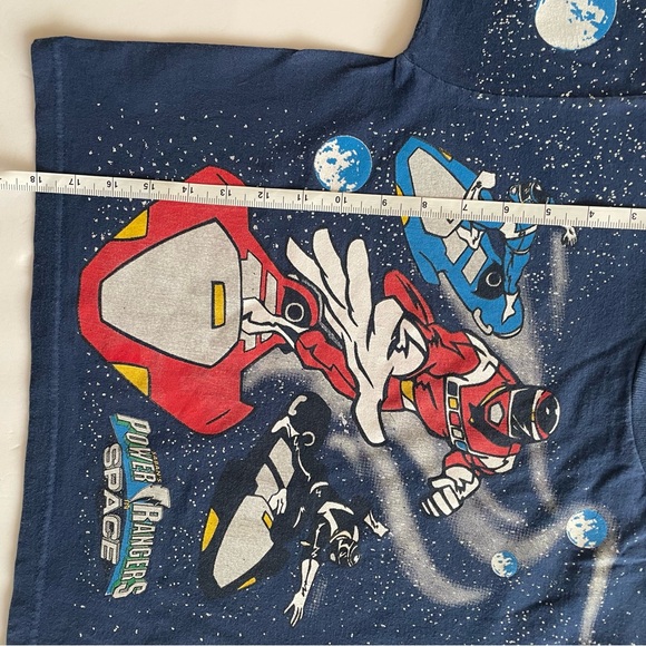 Vintage 90s Saban’s Power Rangers in Space All Over Print Graphic Tee 5-6 AOP - Picture 7 of 8